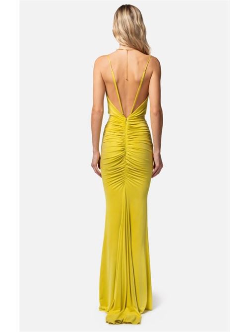 Red carpet dress in draped cupro jersey ELISABETTA FRANCHI | AB62842E2.271